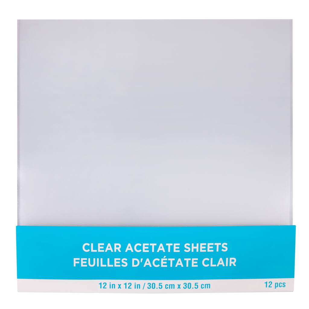 Clear Acetate Sheets, 12" x 12" Michaels
